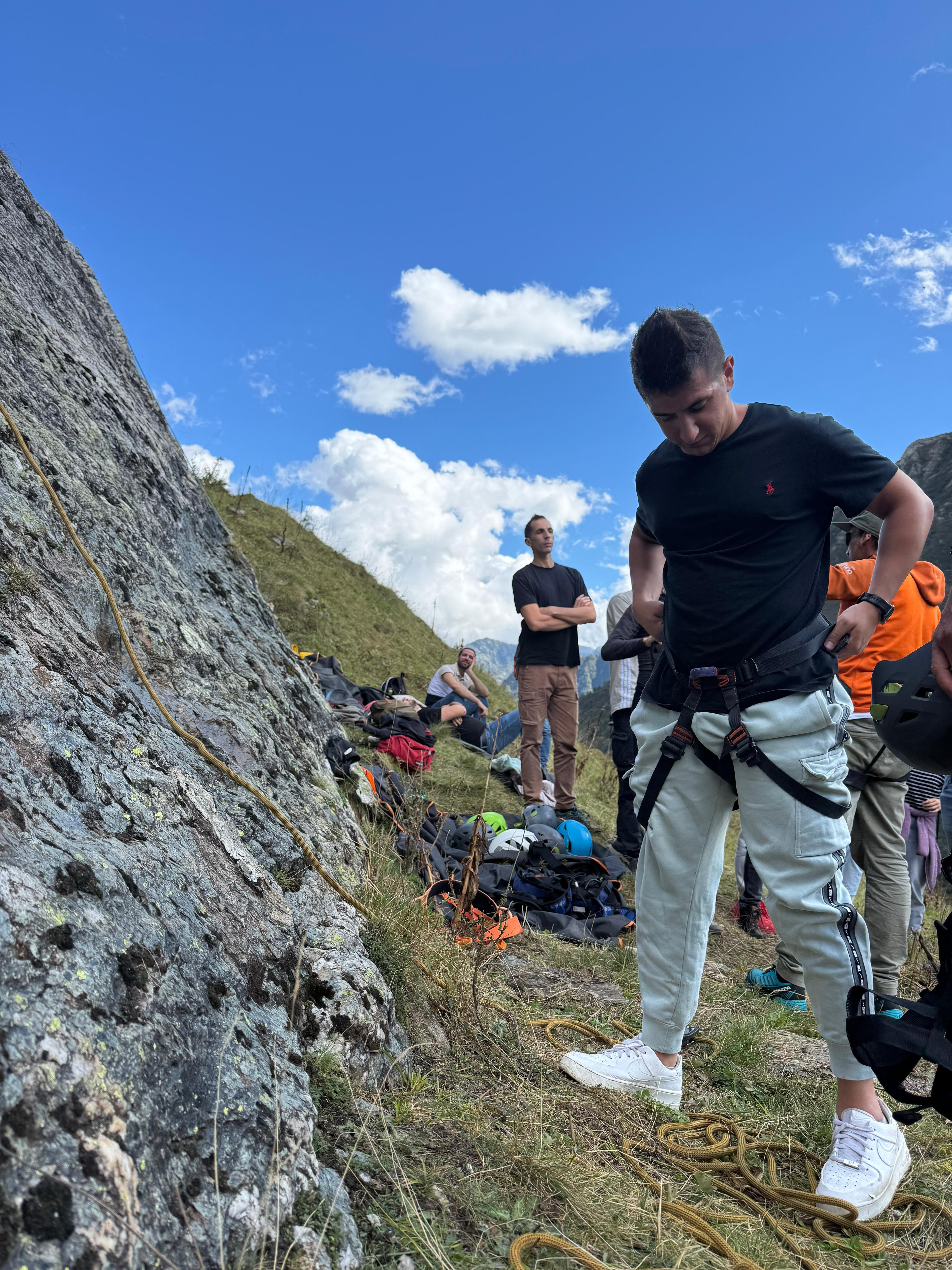 Preparazione per un’attività di arrampicata